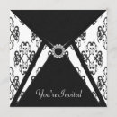 Recherche de black damask invitations Noir