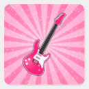 Recherche de guitare rose autocollants Girly