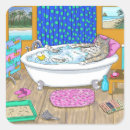 Recherche de les bains autocollants Chaton