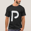 Recherche de lettre p tshirts Noir