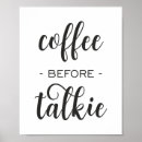 Recherche de citation de café posters Noir et blanc