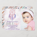 Recherche de boho chic 1ans anniversaire invitations Moderne