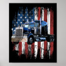 Recherche de camions américains posters Drapeau