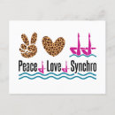 Recherche de nageur cartes postales Synchro