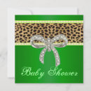 Zoek naar luipaard babyshower uitnodigingen Groen