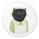 Recherche de chat noir boutons et poignées de porte Drôle