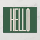 Recherche de salut bonjour cartes postales Typographie