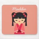 Recherche de poupée kokeshi tapis souris Kawaii