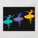 Recherche de ballerine de danse cartes postales Noir