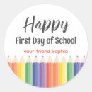 Recherche de crayon de couleur autocollants Jardin d'enfants