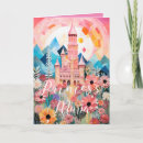 Recherche de châteaux vœux cartes Girl