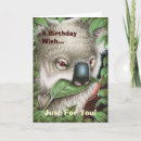 Recherche de koala anniversaire cartes Faune