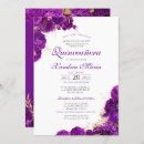 Recherche de purple gold quinceanera invitations Violet et or
