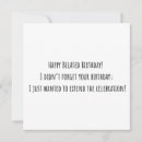 Recherche de tardif vœux cartes D'anniversaire