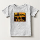 Recherche de signe drôle bébé vêtements Avertissement