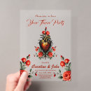 Recherche de coeur gothique invitations Rose