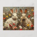 Recherche de peintures de printemps cartes postales Lapin
