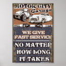 Recherche de vintage garage posters Classique