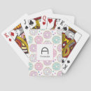 Recherche de beignets jeux de cartes Motif de donut