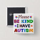 Zoek naar bewustzijn buttons Autisme acceptatie