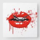 Zoek naar rode lippen klokken Rood