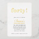 Recherche de chic 40ans anniversaire invitations Minimaliste