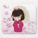Recherche de poupée kokeshi tapis souris Japonais