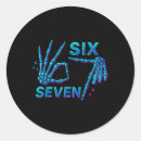 Recherche de numéro six autocollants Numéro drôle 67