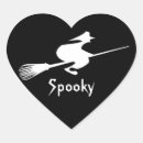 Recherche de silhouette de sorcière autocollants Éffrayant