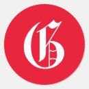 Recherche de monogramme g autocollants Blanc