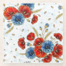 Recherche de coquelicot dessous de verres Moderne