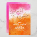 Recherche de orange bridal shower invitations Rose et orange