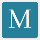 Recherche de carré blanc autocollants Monogrammé