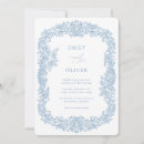 Recherche de baroque mariage invitations Bleu poussiéreux