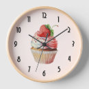 Recherche de cupcakes horloges Fraise