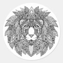 Recherche de tête de lion autocollants Mandala