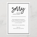 Recherche de je suis désolé invitations Annulation