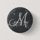 Recherche de mariage et monogramme badges Chic