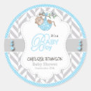 Recherche de singe bleu autocollants Baby shower