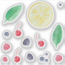 Recherche de framboise rouge autocollants Été