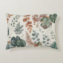 Recherche de tons terreux coussins Feuilles tropicales