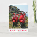 Recherche de motocyclette vœux cartes Rouge