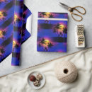Recherche de coucher du soleil de plage papier cadeau Palmier