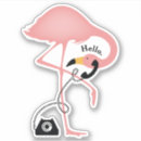 Zoek naar grappige vogels stickers Flamingo