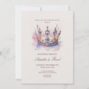 Recherche de couronne princesse invitations Aquarelle