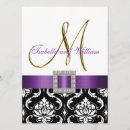 Recherche de pourpre 14x19 invitations Noir