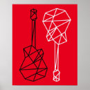 Recherche de guitare électrique rouge posters Musicien