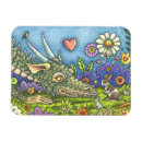 Recherche de fleur drôle magnets Vert