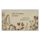 Recherche de fleurs sépia cartes visite Vintage