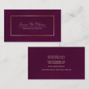 Recherche de couleur mauve cartes visite Professionnel